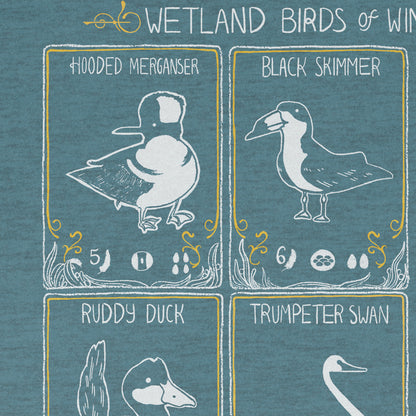PRE-ORDER CLOSED: Wingspan Board Game T-Shirt - 'Wetland Birds of Wingspan' - Limited Collector's Edition